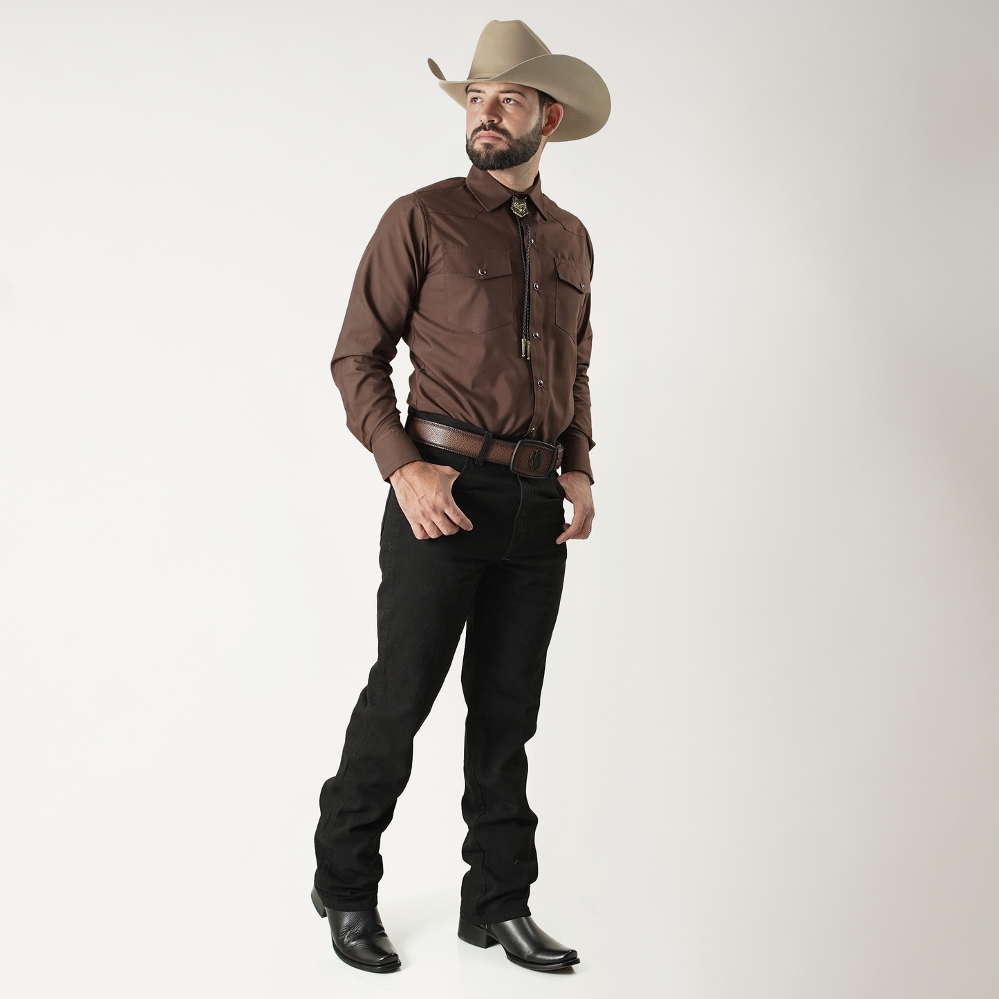 Camisa Caballero Lisa Café 80200015004