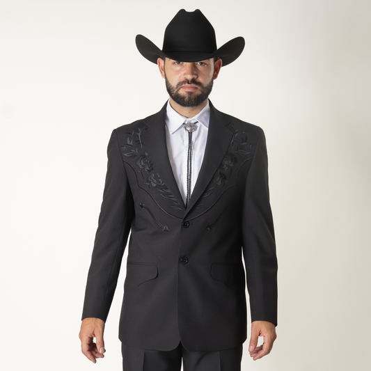 NGP-102-13 Traje Negro b/Ramas al Tono