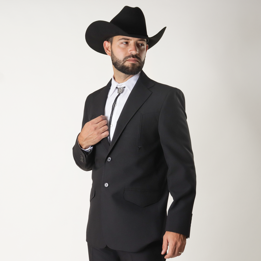 NGP-101 Traje Negro Liso Poliéster
