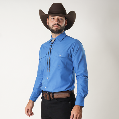 Camisa Caballero Lisa Azul Rey 80200028005