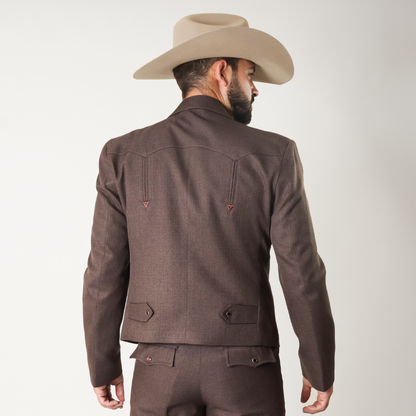 TCO-101 Traje Caporal Toledo Café Oscuro Liso