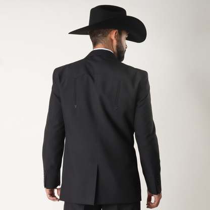 NGP-101 Traje Negro Liso Poliéster