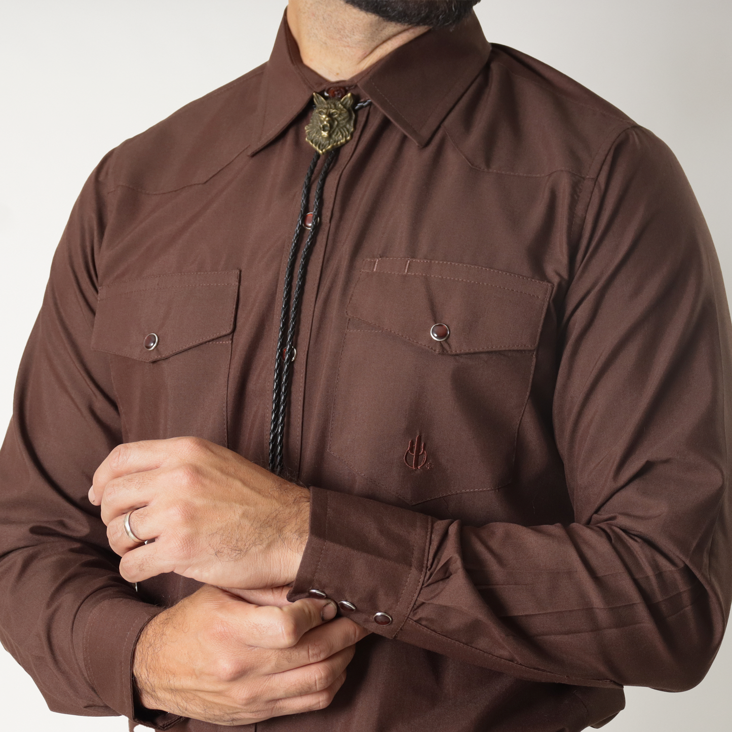 Camisa Caballero Lisa Café 80200015004