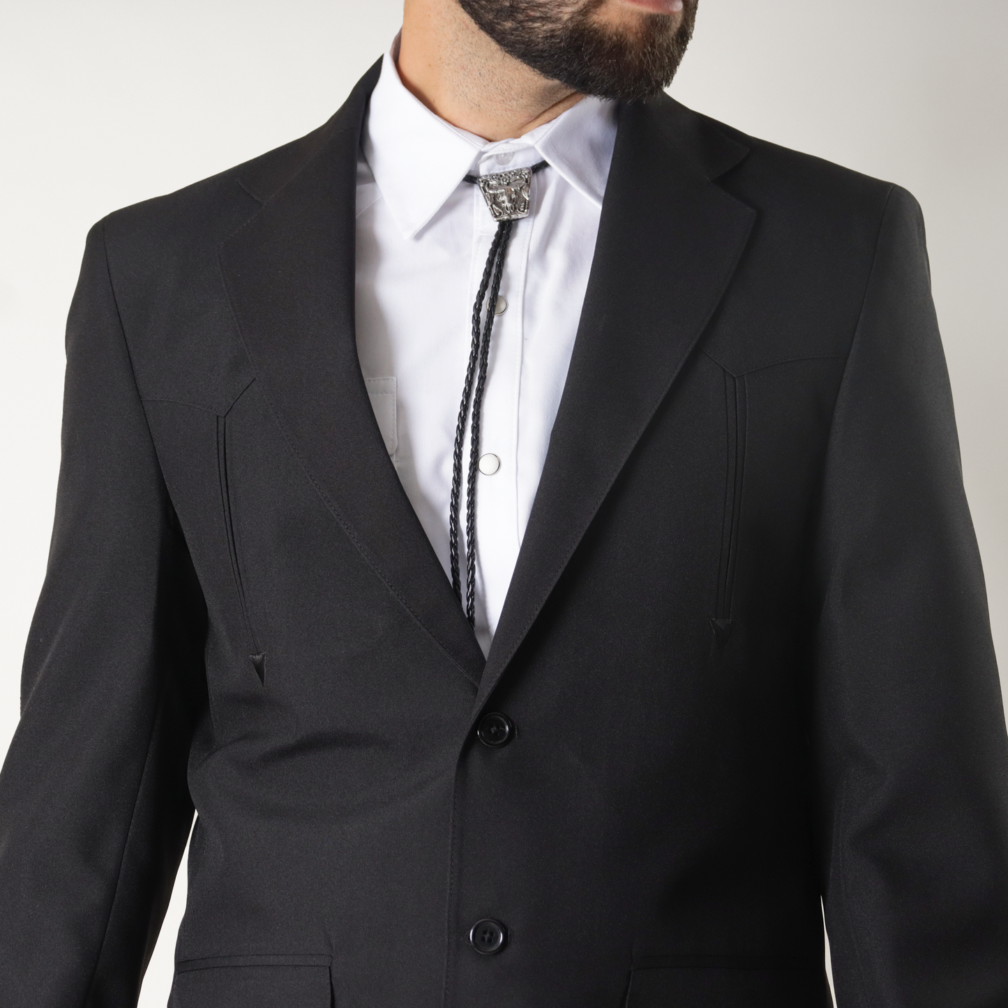 NGP-101 Traje Negro Liso Poliéster