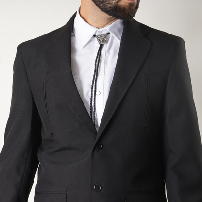 NGP-101 Traje Negro Liso Poliéster