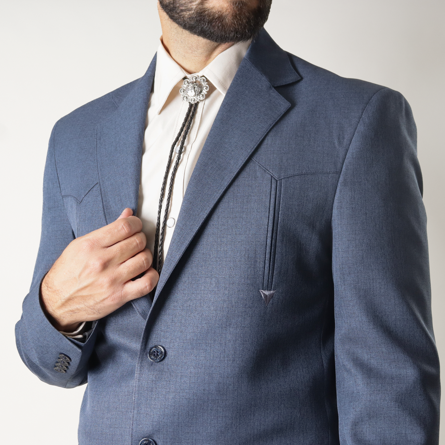 TAP-101 Traje Toledo Azul Pizarra Liso