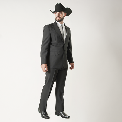 NGP-101 Traje Negro Liso Poliéster