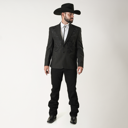 TGO-101 Traje Negro Bordado Valedores