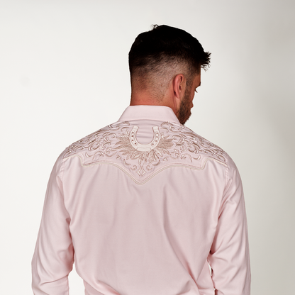 CAMISA ROSA BORDADO HERRADURA
