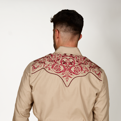 CAMISA KAKI BORDADO FIGO