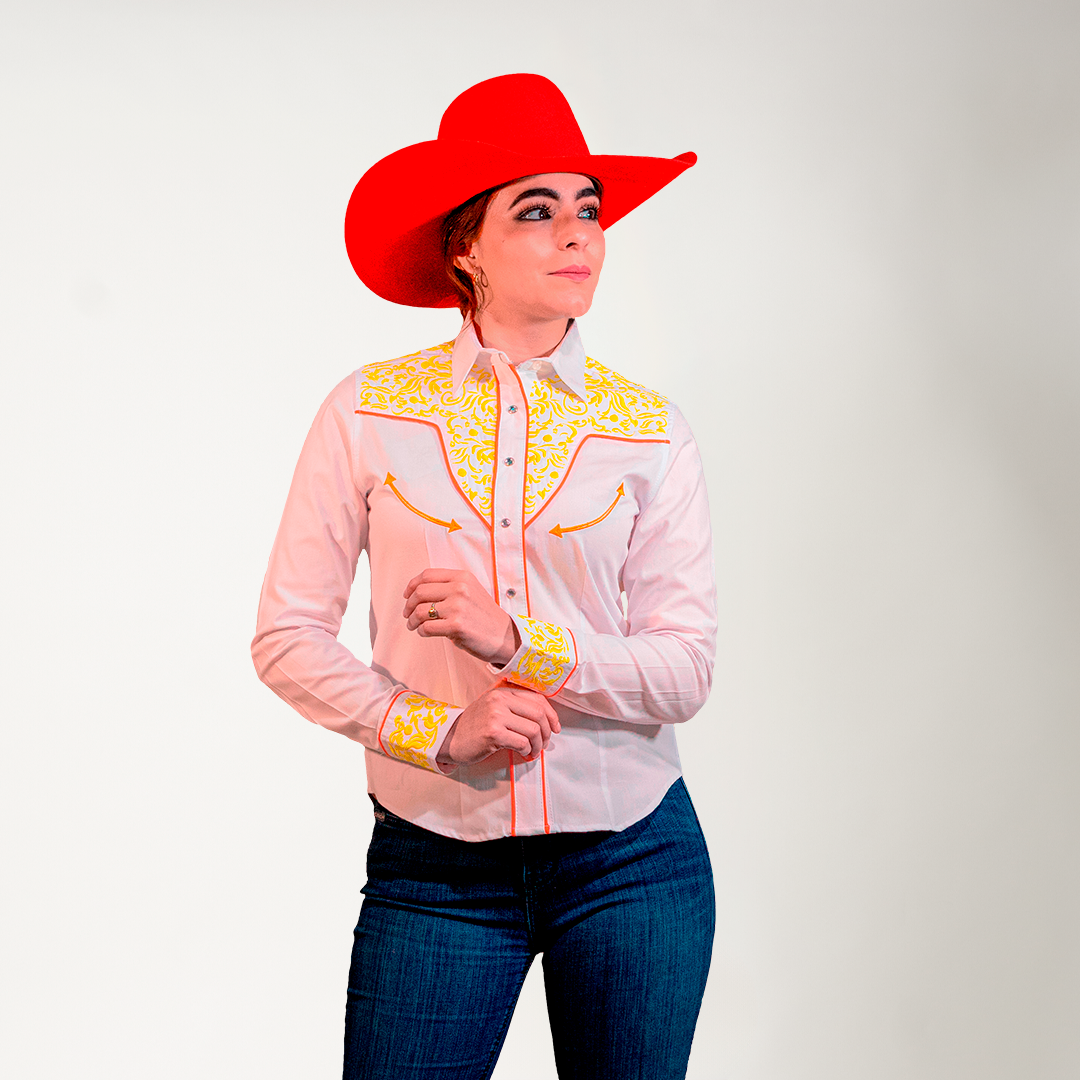 CAMISA BLANCA BORDADO HERRADURA