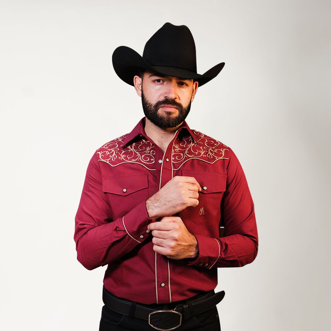 CAMISA VINO BORDADO RAMER 2