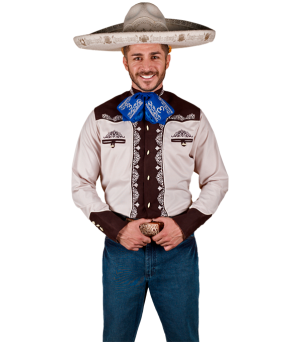 CAMISA DE CABALLERO GRIS BORDADO - 80314023010