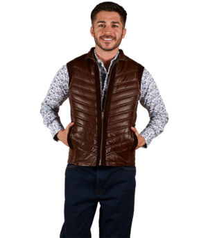 CHALECO DE CABALLERO PIEL - BCO-407