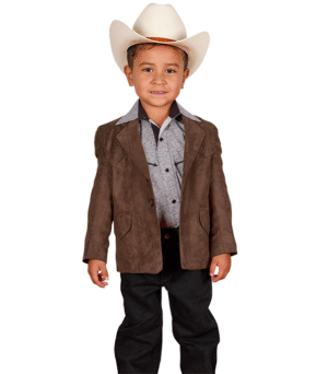 SACO DE NIÑO CAFÉ LISO - GCO-01