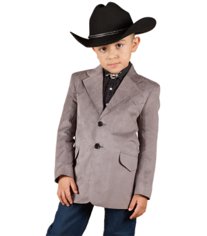 SACO DE NIÑO GRIS LISO - GGO-01